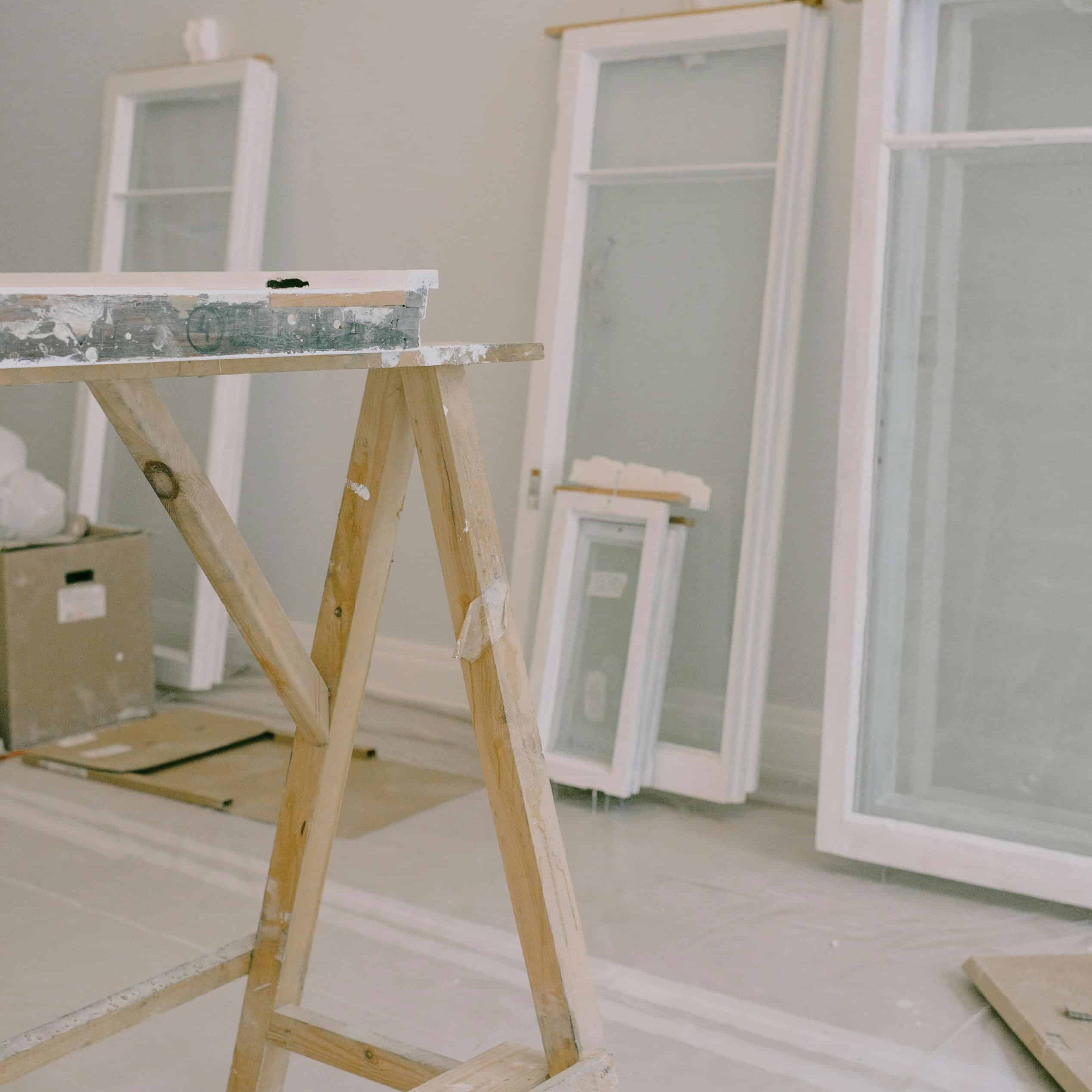 frames being put together in studio